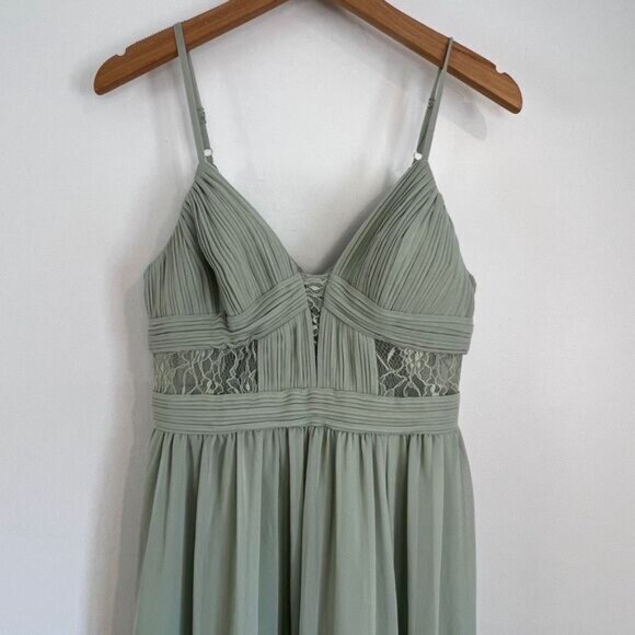 Azazie Mint Green Maxi Dress - Picture 14 of 16